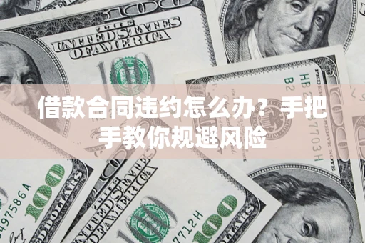 武汉借款合同违约怎么办？手把手教你规避风险