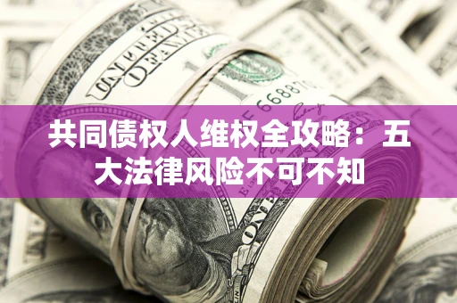 武汉共同债权人维权全攻略：五大法律风险不可不知