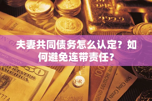 武汉夫妻共同债务怎么认定？如何避免连带责任？