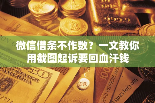 武汉微信借条不作数？一文教你用截图起诉要回血汗钱