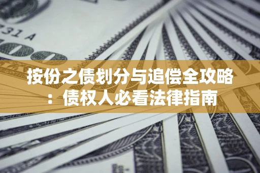 武汉按份之债划分与追偿全攻略：债权人必看法律指南