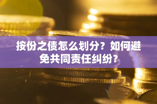 武汉按份之债怎么划分？如何避免共同责任纠纷？