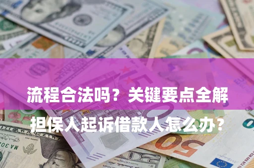 武汉

担保人起诉借款人怎么办？流程合法吗？关键要点全解析