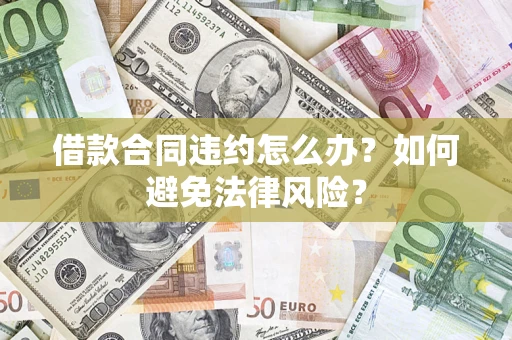 武汉借款合同违约怎么办？如何避免法律风险？