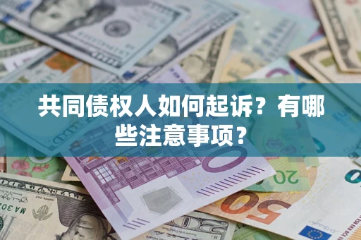 武汉共同债权人如何起诉？有哪些注意事项？