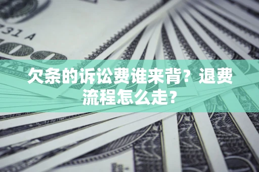 武汉欠条的诉讼费谁来背？退费流程怎么走？